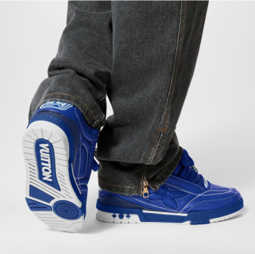 루이비통 남성 블루 스니커즈 - Louis vuitton Mens Blue Sneakers 