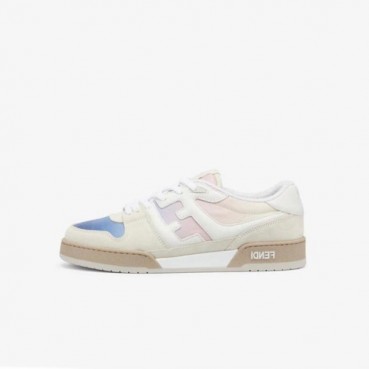 펜디 남성 매치 핑크 스웨이드 로우탑 스니커즈 - Fendi Mens Pink Sneakers 