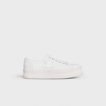 셀린느 여성 로우 레이스업 스니커즈 옵틱 화이트【매장150만원대】 - Celine Womens White Sneakers 