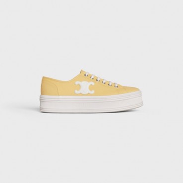 셀린느 여성 로우 레이스업 스니커즈 옵틱 연노랑【매장150만원대】 - Celine Womens Yellow Sneakers 