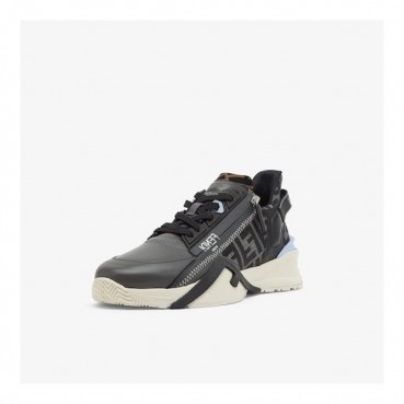 펜디 남성 이니셜 블랙 스니커즈 - Fendi Mens Black Sneakers 