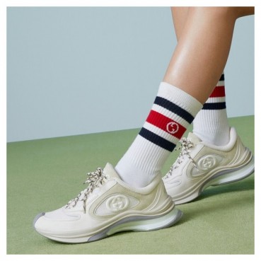 구찌 남/녀 GG 화이트 라이톤 - Gucci Unisex White Sneakers