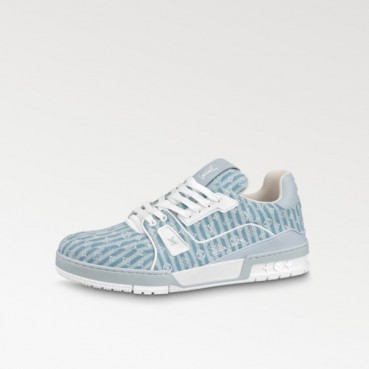 루이비통 남성 블루 스니커즈 - Louis vuitton Mens Blue Sneakers 