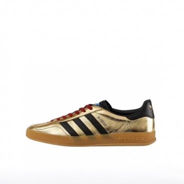 구찌 남/녀 골드 스니커즈 - Gucci Unisex Gold Sneakers