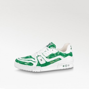 루이비통 남성 그린 스니커즈 - Louis vuitton Mens Green Sneakers 