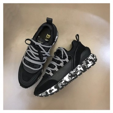 발망 남성 트렌디 블랙 스니커즈 - Balmain Mens Black Sneakers 