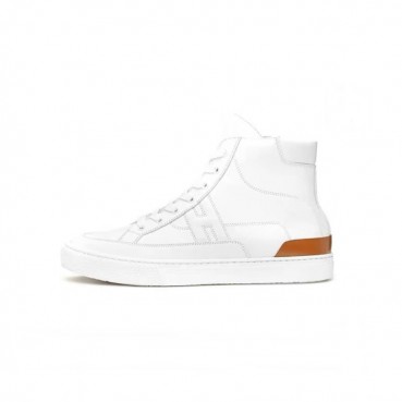 에르메스 남/녀 화이트 하이탑 스니커즈 - Hermes Unisex White Sneakers 