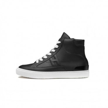 에르메스 남/녀 블랙 하이탑 스니커즈 - Hermes Unisex Black Sneakers 