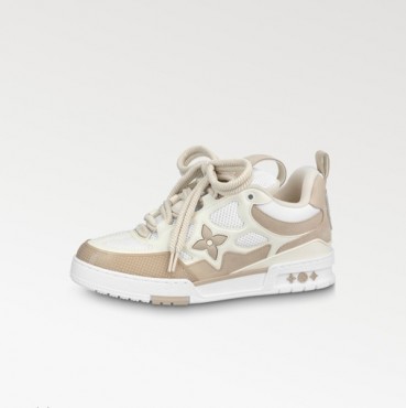 루이비통 남성 베이지 스니커즈 - Louis vuitton Mens Beige Sneakers 