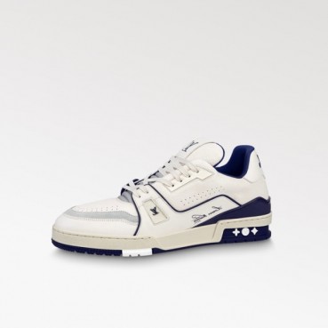 루이비통 남성 네이비 스니커즈 - Louis vuitton Mens Navy Sneakers 