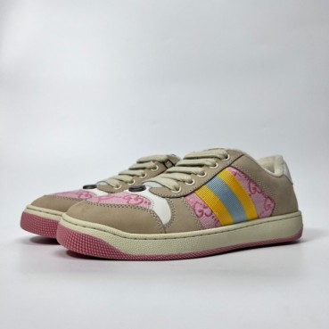 구찌 남/녀 핑크 스니커즈 - Gucci Unisex Pink Sneakers