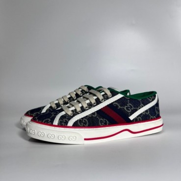 구찌 남/녀 네이비 스니커즈 - Gucci Unisex Navy Sneakers