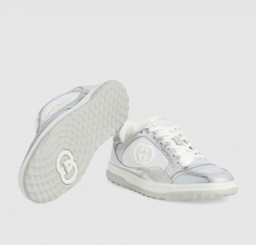 구찌 남/녀 실버 스니커즈 - Gucci Unisex Silver Sneakers
