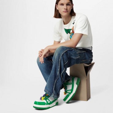 루이비통 남/녀 그린 스니커즈 - Louis vuitton Unisex Green Sneakers 