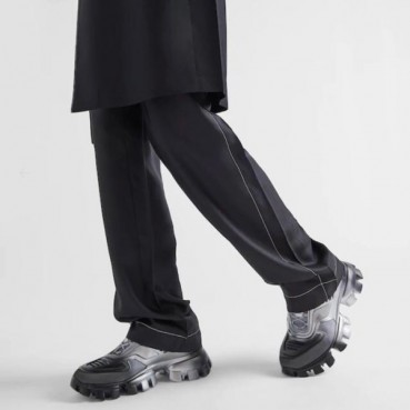 프라다 남성 블랙 스니커즈 - Prada Mens Black Sneakers 