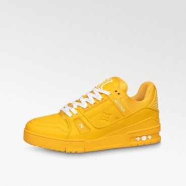 루이비통 남/녀 Trainer 옐로우 스니커즈 - Louis vuitton Unisex Yellow Sneakers 