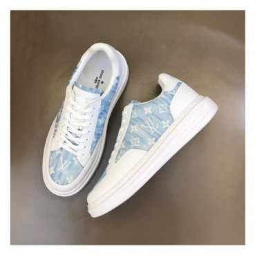 루이비통 남성 블루 스니커즈 - Louis vuitton Mens Blue Sneakers 