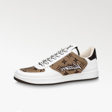 루이비통 남성 브라운 스니커즈 - Louis vuitton Mens Brown Sneakers 