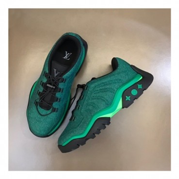 루이비통 남성 그린 스니커즈 - Louis vuitton Mens Green Sneakers 