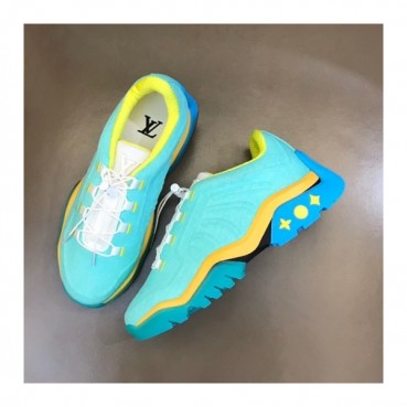 루이비통 남성 블루 스니커즈 - Louis vuitton Mens Blue Sneakers 