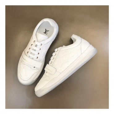 루이비통 남성 화이트 스니커즈 - Louis vuitton Mens White Sneakers 
