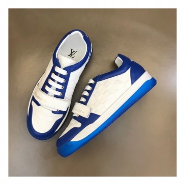 루이비통 남성 블루 스니커즈 - Louis vuitton Mens Blue Sneakers 
