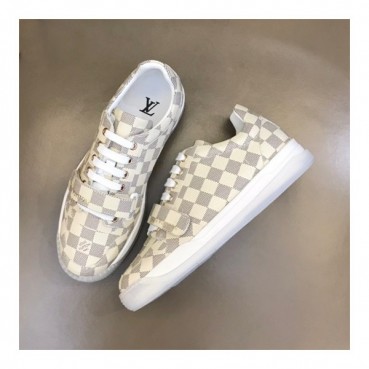 루이비통 남성 아이보리 스니커즈 - Louis vuitton Mens Ivory Sneakers 
