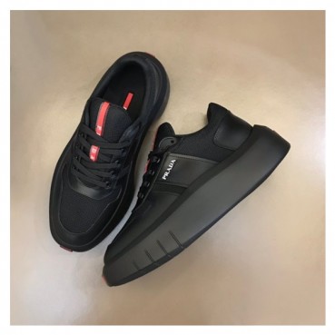 프라다 남성 블랙 스니커즈 - Prada Mens Black Sneakers 