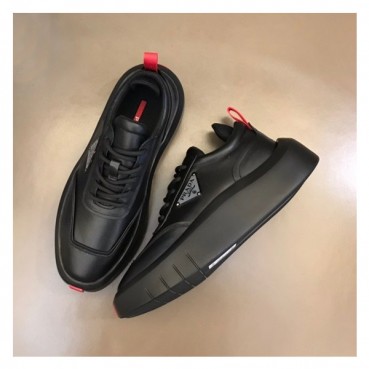 프라다 남성 블랙 스니커즈 - Prada Mens Black Sneakers 