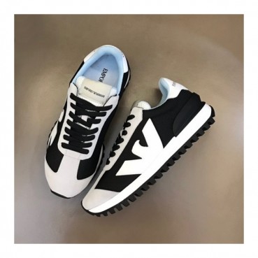 알마니 남성 클래식 블랙 스니커즈 - Armani Mens Black Sneakers 