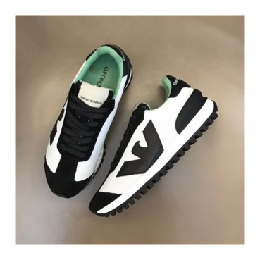 알마니 남성 클래식 화이트 스니커즈 - Armani Mens White Sneakers 