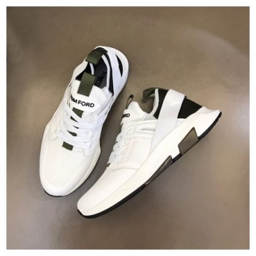 톰포드 남성 캐쥬얼 화이트 스니커즈 - Tom Ford Mens White Sneakers 