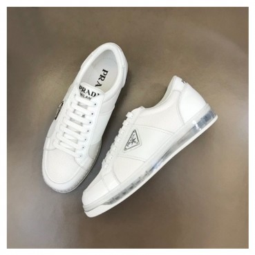 프라다 남성 화이트 스니커즈 - Prada Mens White Sneakers 