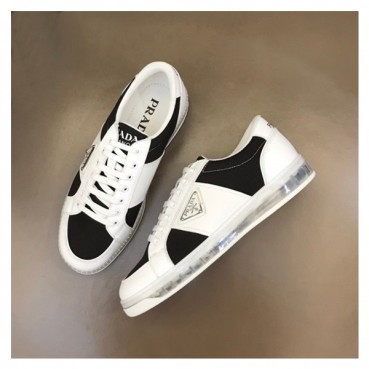 프라다 남성 화이트 스니커즈 - Prada Mens White Sneakers 