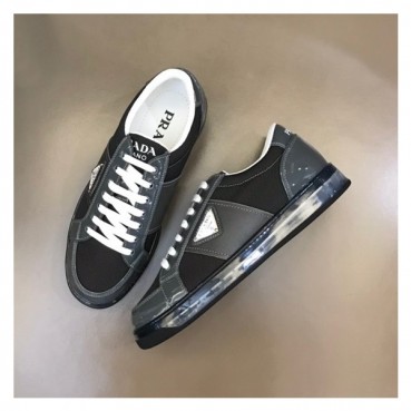 프라다 남성 블랙 스니커즈 - Prada Mens Black Sneakers 