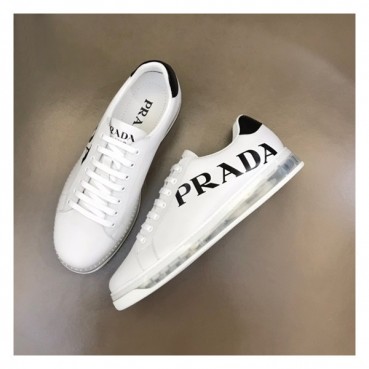 프라다 남성 화이트 스니커즈 - Prada Mens White Sneakers 