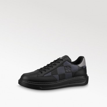 루이비통 남성 블랙 스니커즈 - Louis vuitton Mens Black Sneakers 