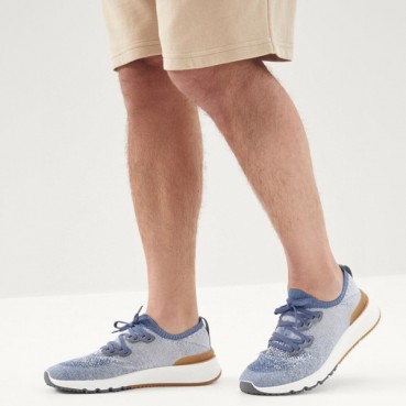 브루넬로쿠치넬리 남성 블루 스니커즈 - Brunello Cucinelli Mens Blue Sneakers 