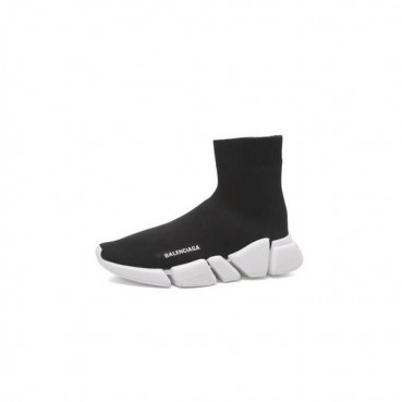 발렌시아가 남/녀 블랙 하이탑 스니커즈 - Balenciaga Unisex Black Sneakers 