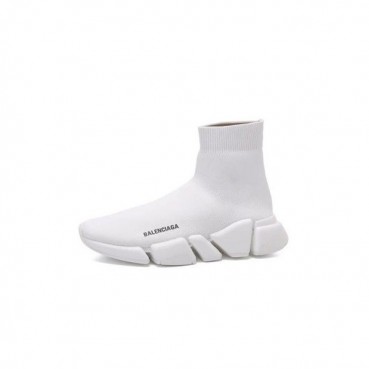 발렌시아가 남/녀 화이트 하이탑 스니커즈 - Balenciaga Unisex White Sneakers 
