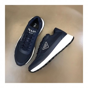프라다 남성 네이비 스니커즈 - Prada Mens Navy Sneakers 