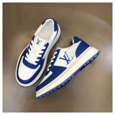 루이비통 남성 블루 스니커즈 - Louis vuitton Mens Blue Sneakers 