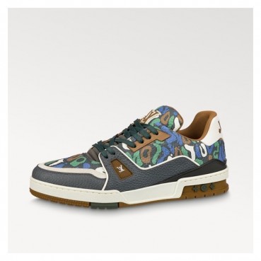 루이비통 남성 블루 스니커즈 - Louis vuitton Mens Blue Sneakers 