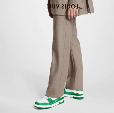 루이비통 남성 그린 스니커즈 - Louis vuitton Mens Green Sneakers 