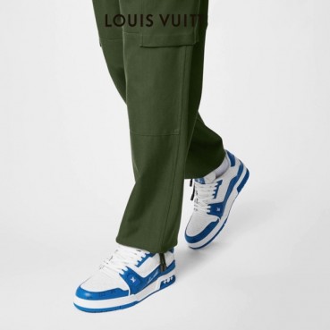 루이비통 남성 블루 스니커즈 - Louis vuitton Mens Blue Sneakers 