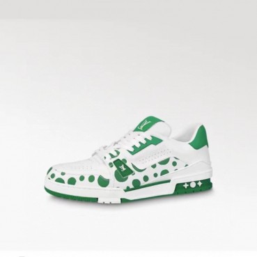 루이비통 남성 그린 스니커즈 - Louis vuitton Mens Green Sneakers 