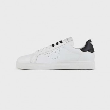 알마니 남성 클래식 화이트 스니커즈 - Armani Mens White Sneakers 