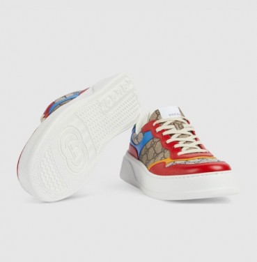 구찌 남/녀 레드 스니커즈 - Gucci Unisex Red Sneakers 