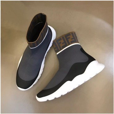 펜디 남성 이니셜 그레이 스니커즈 - Fendi Mens Gray Sneakers 