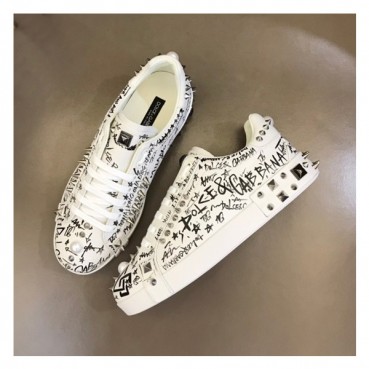 돌체앤가바나 남성 화이트 스니커즈 - Dolc& Gabbana Mens White Sneakers 